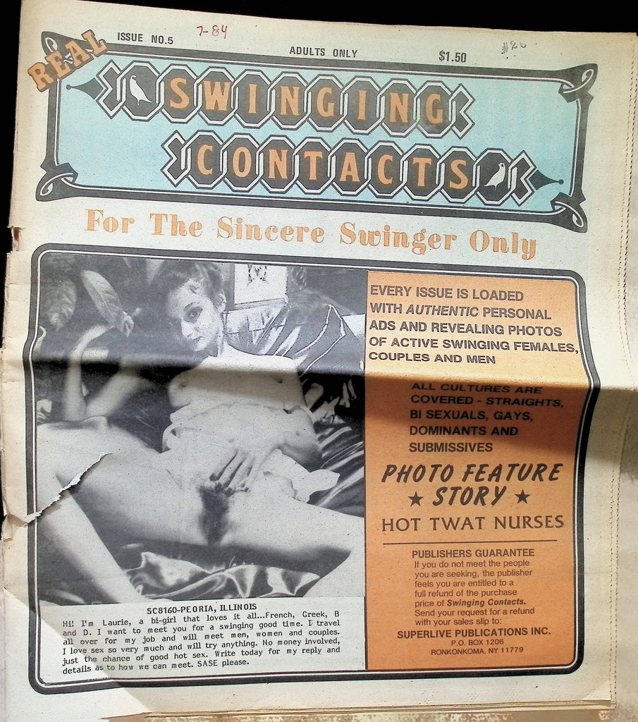 Swinging Contacts Issue 5 1983 Hot Twat Nurses  Fetish Men's Adult Newspaper -081524AMP2