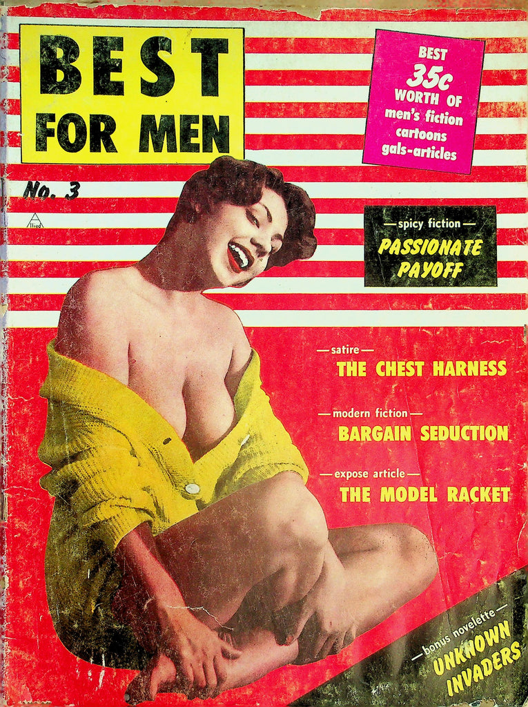 Best For Men Magazine   Double Trouble Beautiful Nadia Jais  #3 1960's   012326lmp