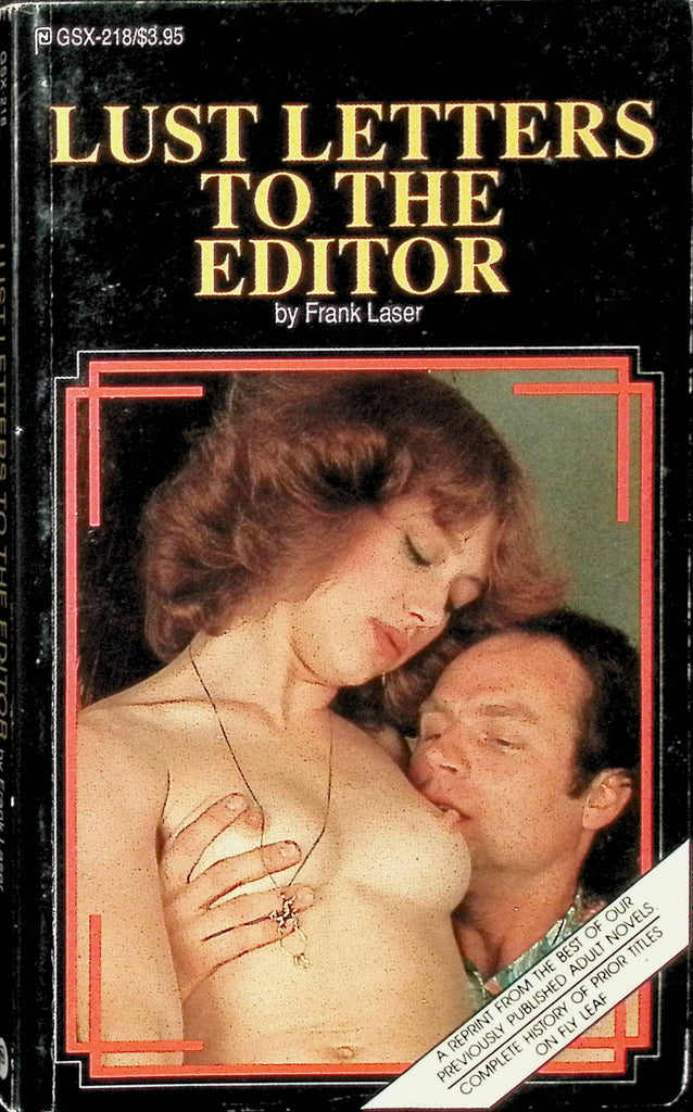 Lust Letters to the Editor by Frank Laser GSX-218 1991 Reprint American Art Adult Novel-050124AMP