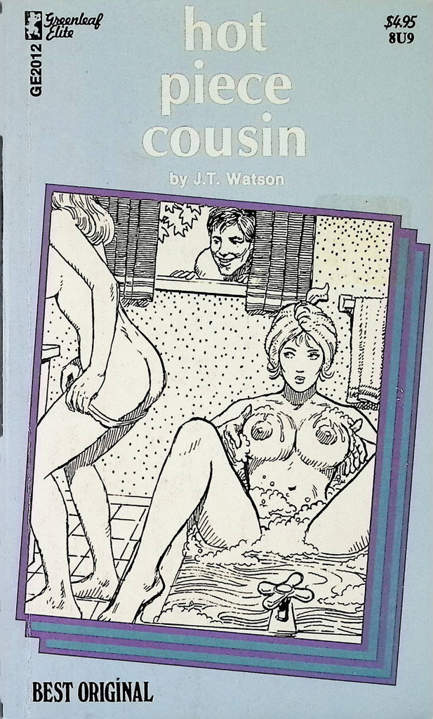 Hot Piece Cousin by JT Watson GE2012 1977 Greenleaf Elite Adult Erotic Paperback Novel-071224AMP