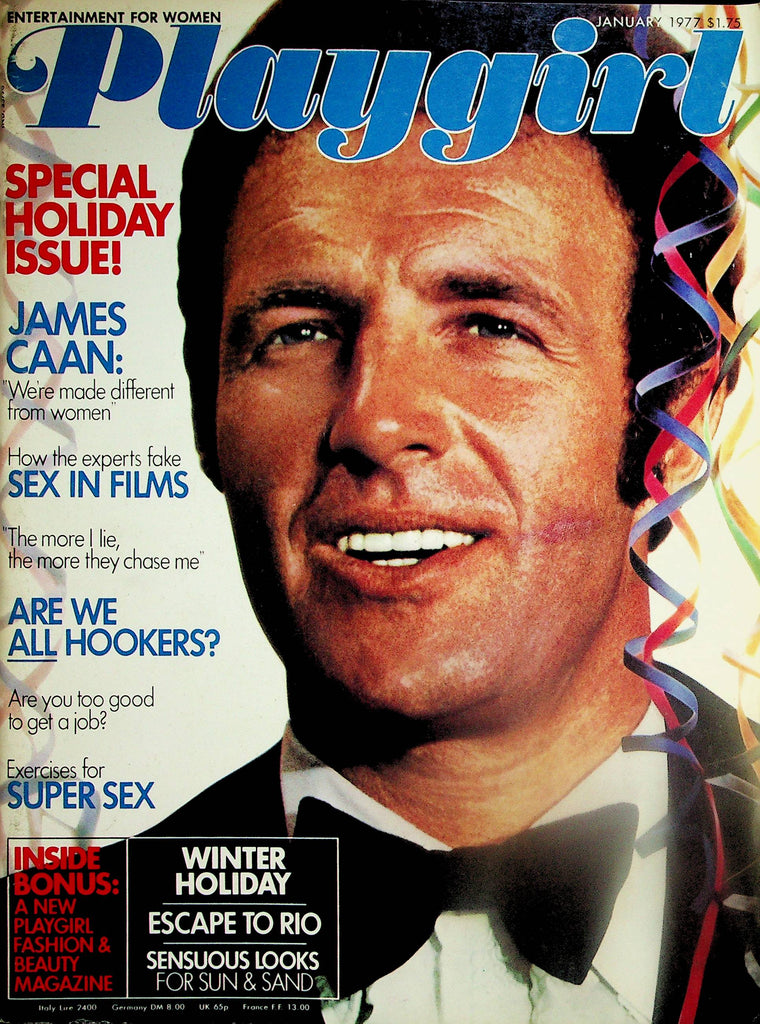 Playgirl Magazine  Special Holiday Issue!  James Caan  January 1977  051825lm-p