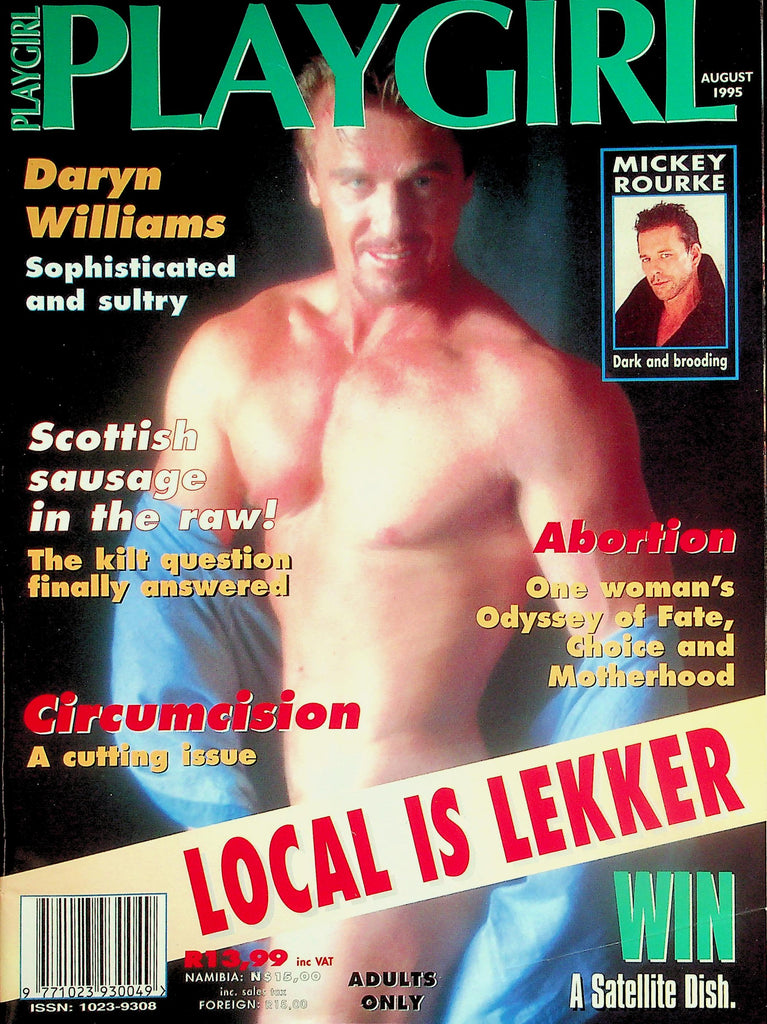 Playgirl Magazine  Coverguy Daryn Williams / Mickey Rourke  August 1995   050326lmp