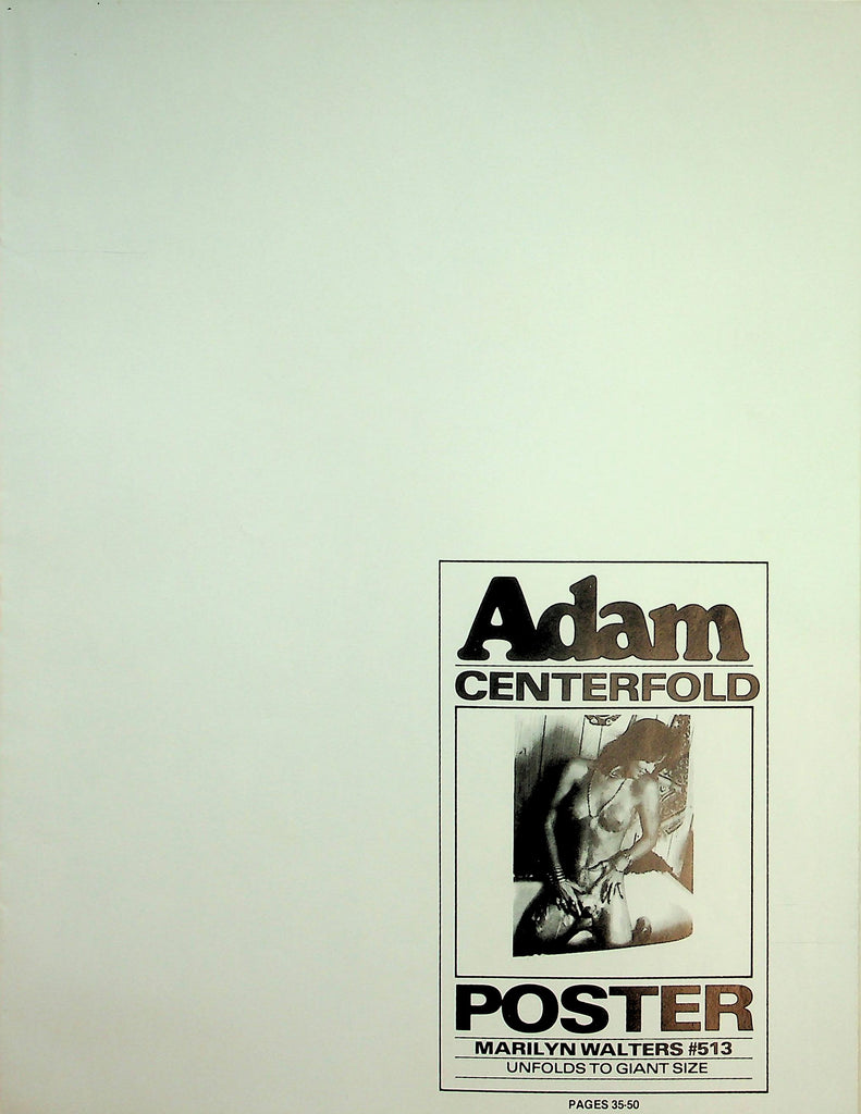 Adam Centerfold Giant Poster  Marilyn Walters #513    030626lmp