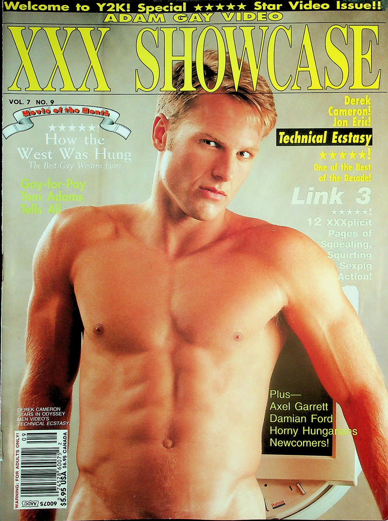 Adam Gay Video XXX Showcase Magazine  Y2K Special!   Cover Guy Derek Cameron  vol.7 #9  March 2000 041726lmp