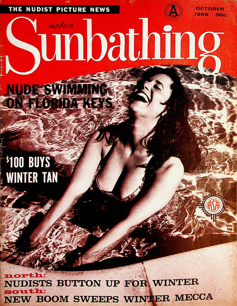 Modern Sunbathing Magazine  Nude Swimming On Florida Keys  October 1959     060623lm-p