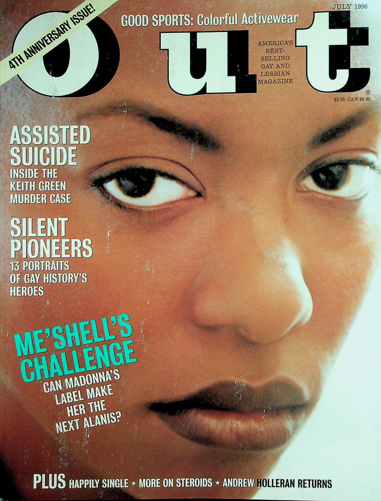 Out Gay & Lesbian Magazine  Me'Shell Ndege'Ocello - 4th Anniversary Issue!  July 1996   042426lmp