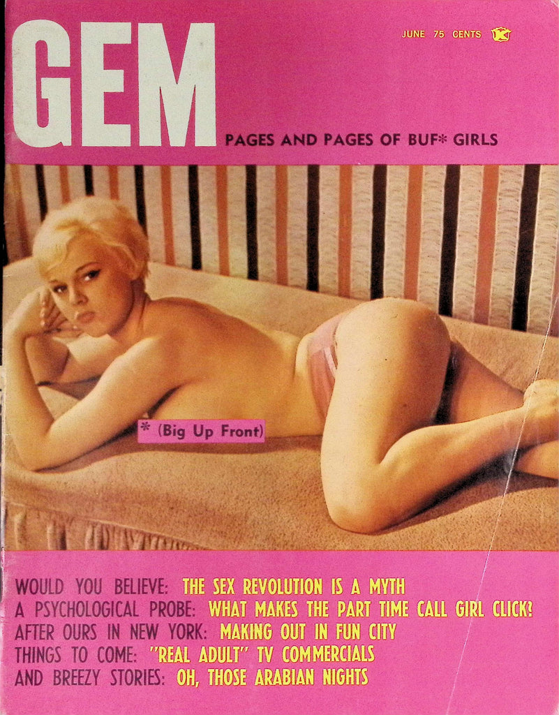 Gem Magazine June 1960s Big Upfront, The Sex Revolution is a Myth 100326LLP