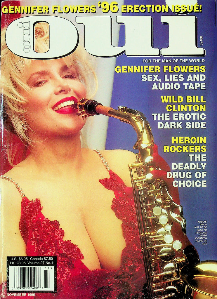 OUI Magazine Ft. Gennifer Flowers & Bill Clinton Vol.27 No.11 November 1996 092225RP-
