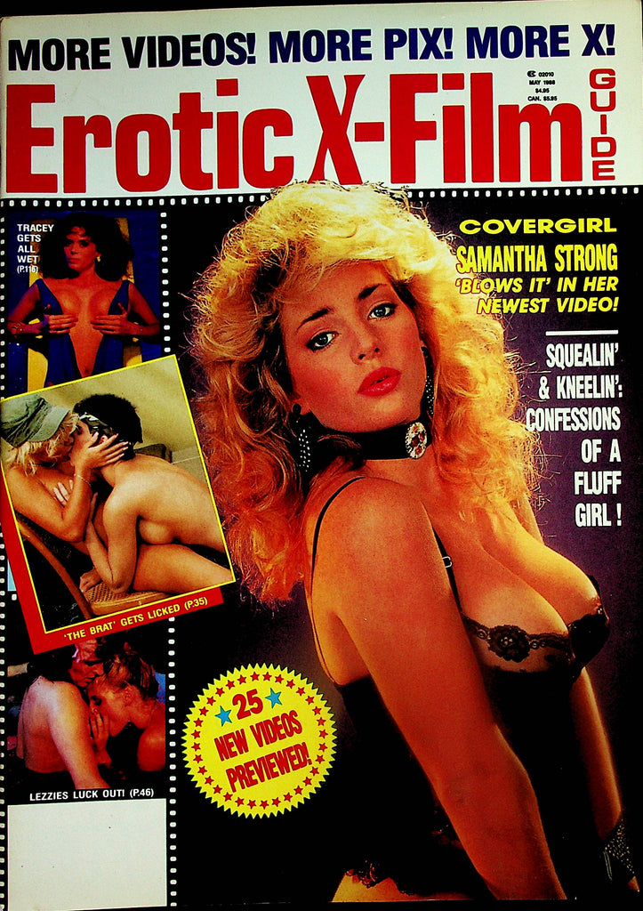 Erotic X-Film Guide Magazine  Covergirl Samantha Strong / Tracey Adams & More!  May 1988   010925lm-p