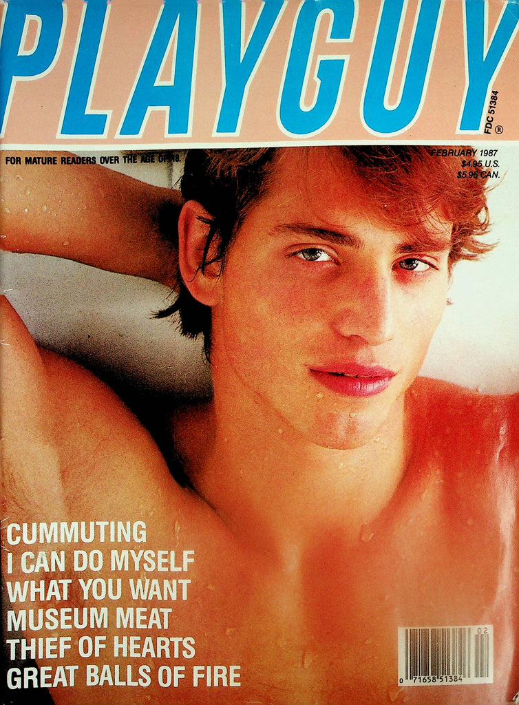 Playguy Gay Magazine  Fresh Scrubbed Cover Guy   February 1987      091525lm-p