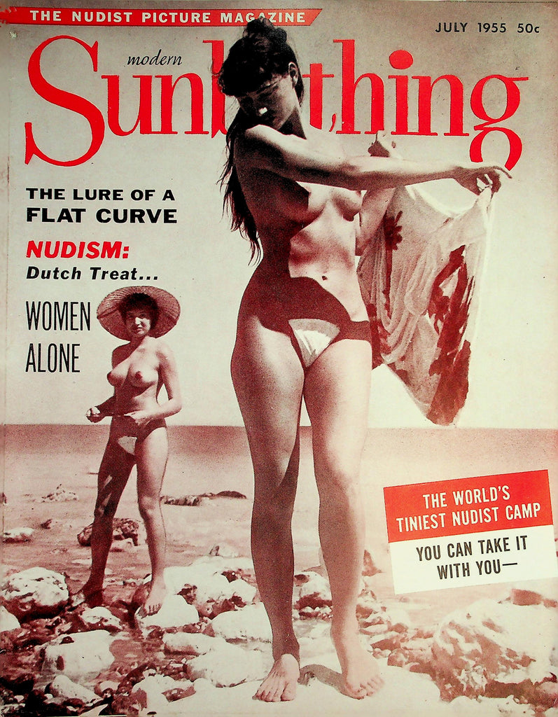 Modern Sunbathing Nudist Magazine  Nudism: Dutch Treat / Women Alone  July 1955  072326lmp-GSC
