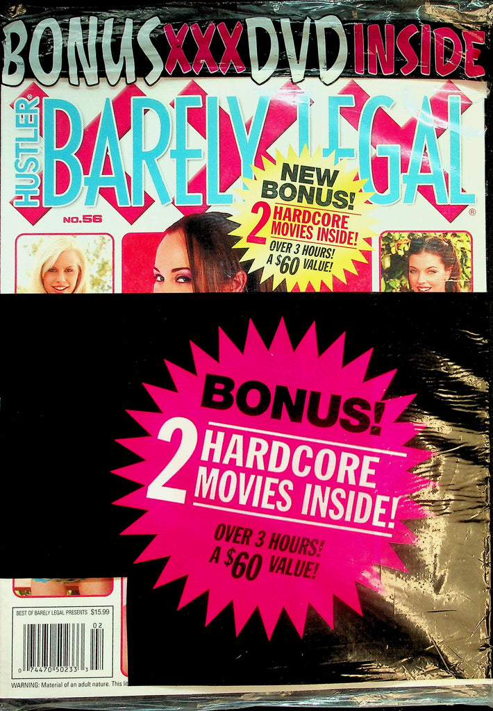 Hustler Barely Legal XXX Magazine  #56  w/DVD    new/sealed   031126lmp