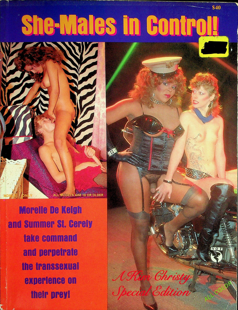 She-Males In Control! Magazine Morelle De Keigh & Summer St. Cerely  #1   Kim Christy Special 1980's   082426lmp-GSC