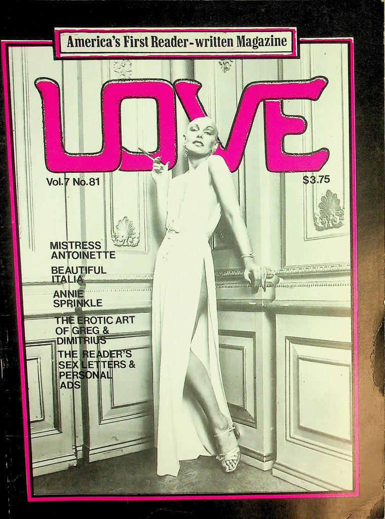 Love Adult Newspaper Magazine   Mistress Antoinette / Annie Sprinkle  vol.7 #81  1980's   090126lmp2-GSC