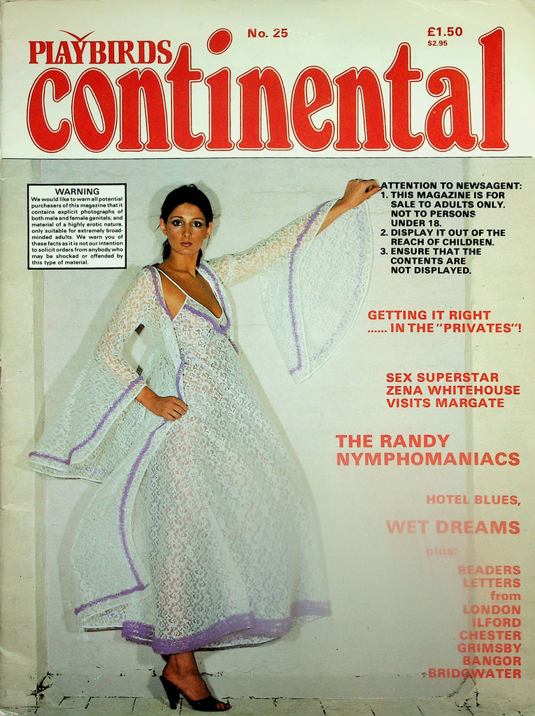 Playbirds Continental Magazine  Centerfold Girl Sally  #25 1980's     091125lm-p