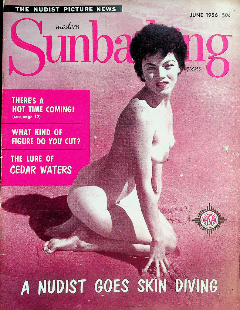 Modern Sunbathing and Hygiene Magazine  A Nudist Goes Skin Diving  June 1956   072426lmp-GSC