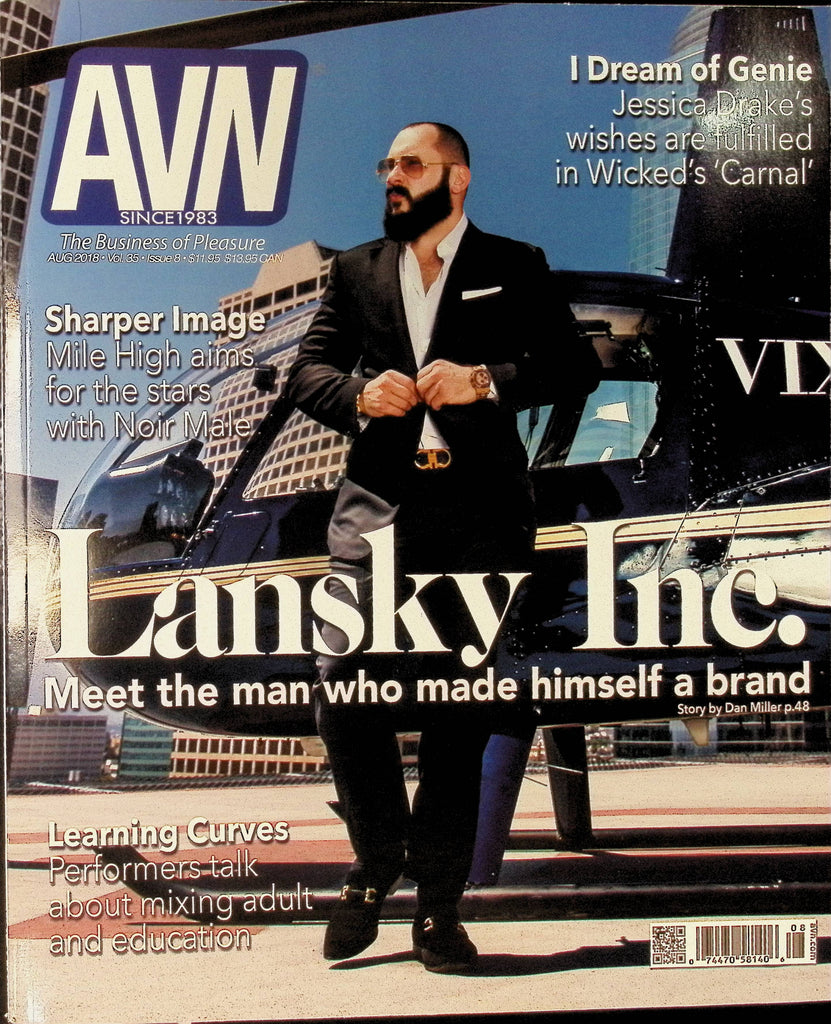 AVN Adult Video News Magazine August 2018 Jessica Drake Lansky Inc 101725AMP