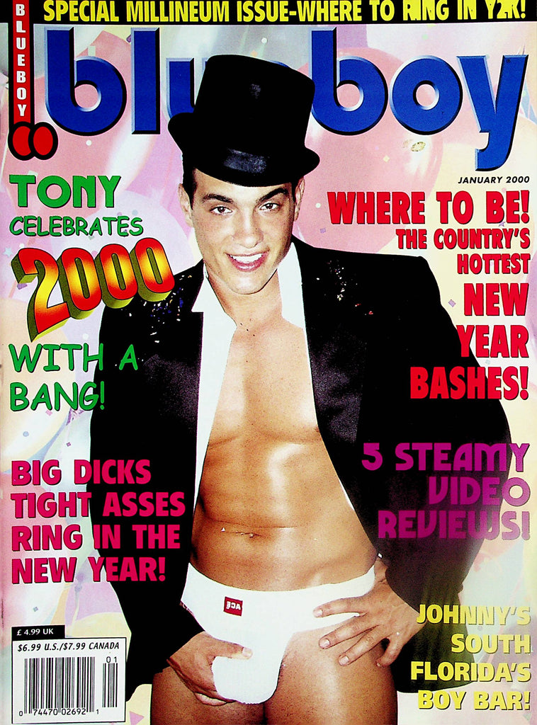 Blueboy Gay Magazine   Tony Celebrates 2000 With A Bang!  January 2000 Special Millineum  Issue   061424lm-p