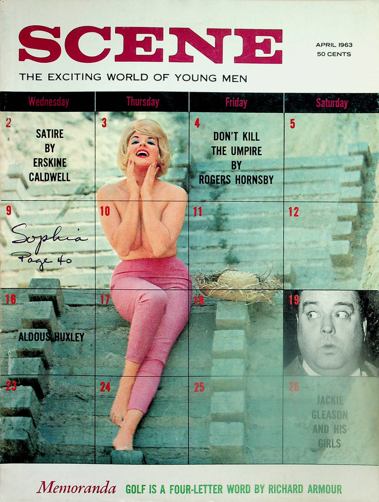 Scene Vintage Magazine  Covergirl Michele / Sophia / Jackie Gleasn  April 1963     091325lm-p