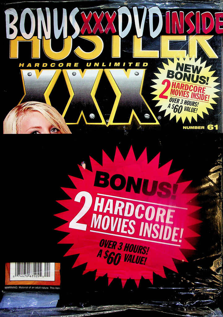 Hustler Hardcore XXX Magazine  w/DVD  #61   1990's  new/sealed   113024lm-p