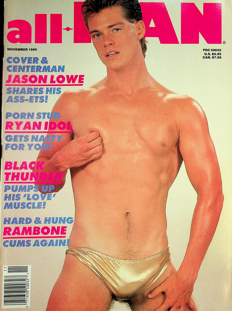 All-Man Gay Magazine  Cover & Centerman Jason Lowe / Dick Rambone  November 1990     100526lmp-GSC