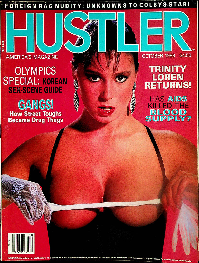Hustler Magazine  Trinity Loren Returns / Korean Sex-Scene Guide  October 1988    020324lm-p