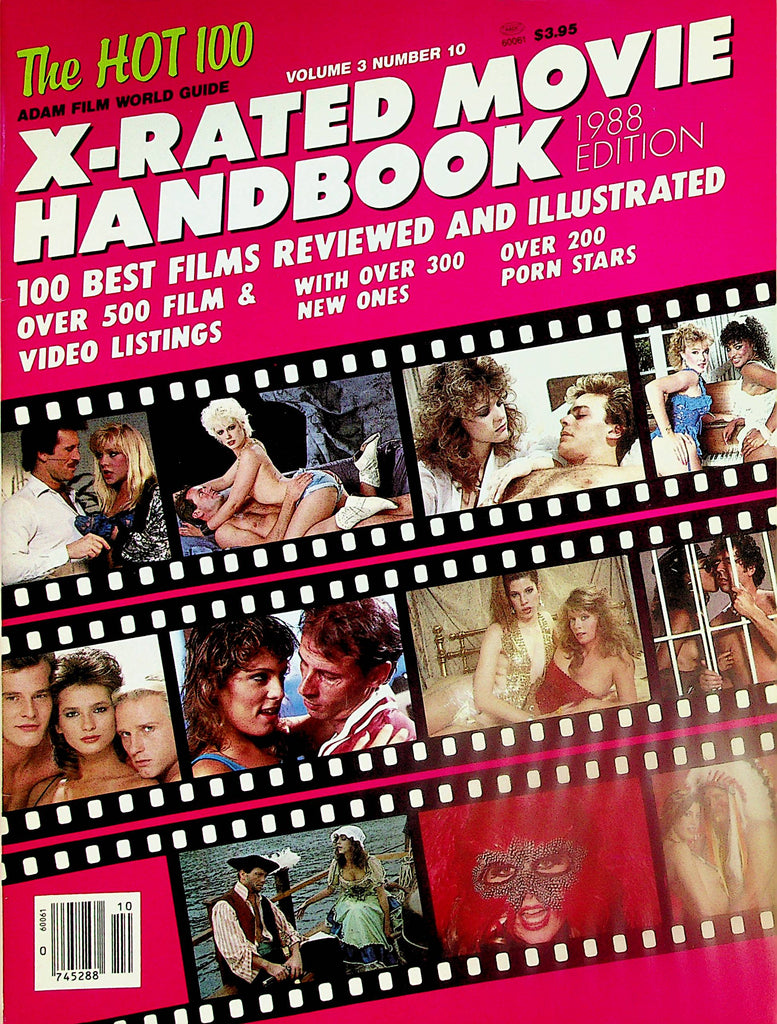 The Hot 100 Adam Film World X-Rated Movie Handbook  Amber Lynn, Jamie Summers, Nina Hartley and More  1988      033124lm-p
