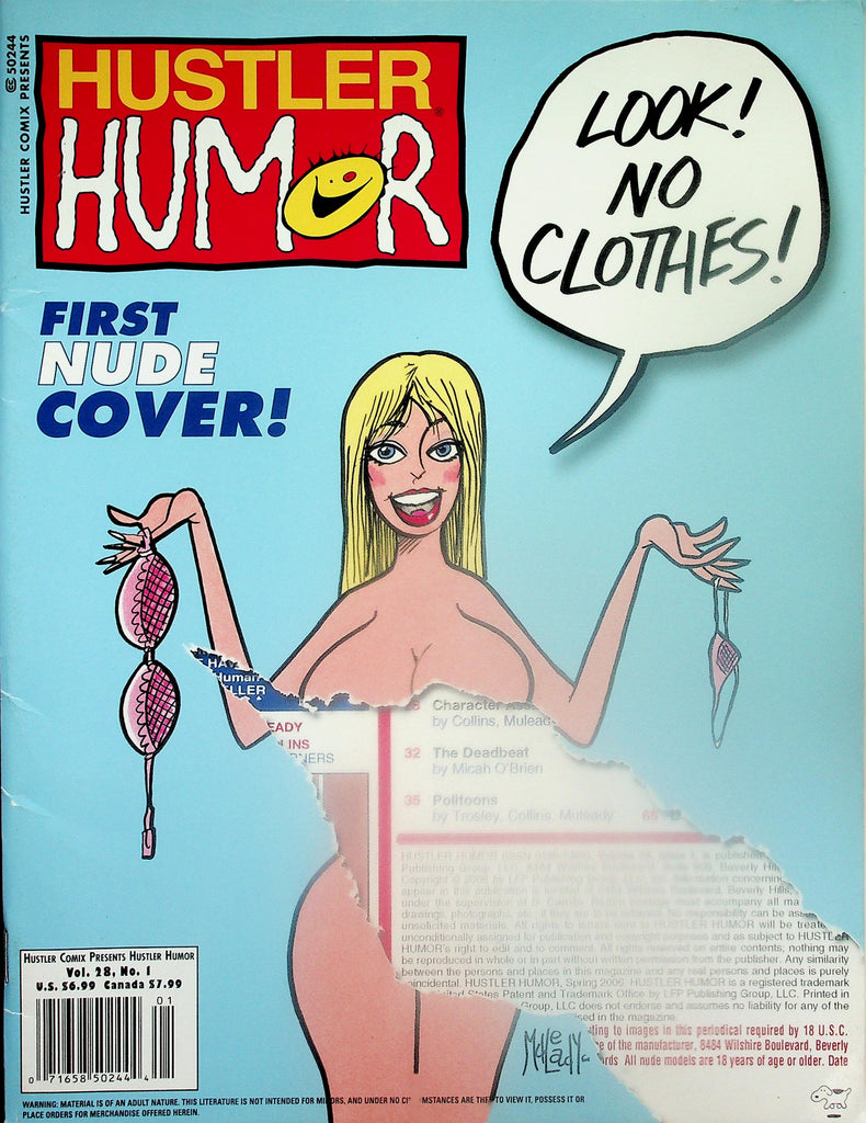 Hustler Humor Magazine  First Nude Cover! vol.28 #1  2006    111325lm-p
