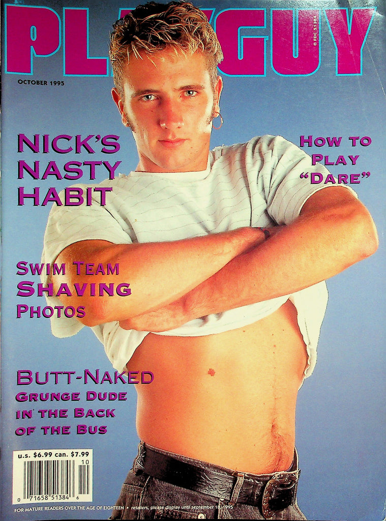 Playguy Gay Magazine  Cover Guy Nick's Nasty Habit  October 1995    033126lmp