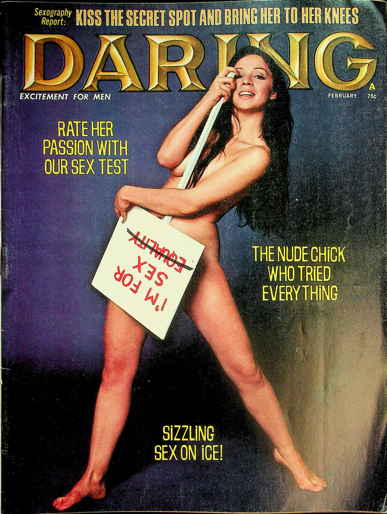 Daring Magazine  Sizzling Sex On Ice! / Rate Her Passion / The Nude Chick  February 1971   040126lmp