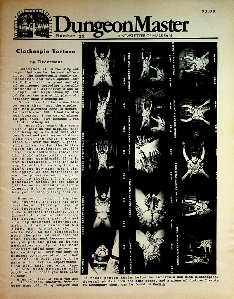 Dungeon  Master A Newsletter Of Male S&M  #22  November 1983       073023lm-p