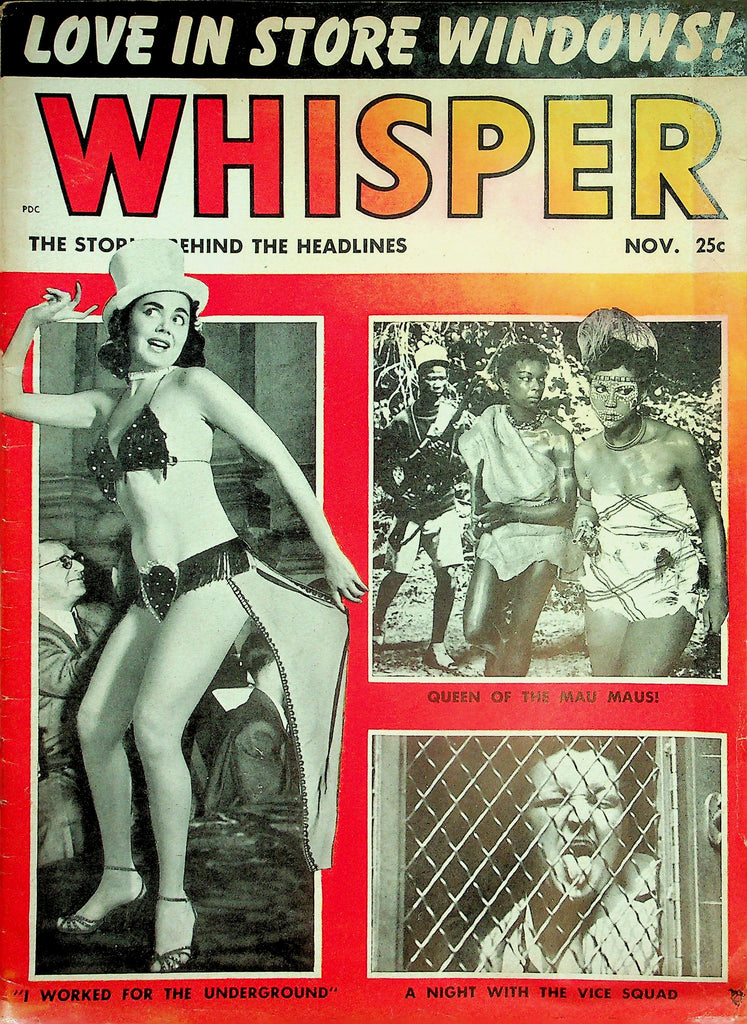 Whisper Magazine "I Worked For The Underground" - Stories Behind The Headlines  November 1953    051526lmp