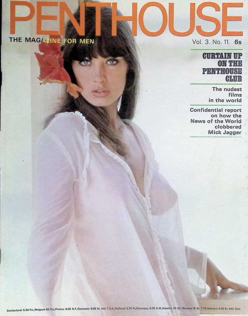 Penthouse Magazine Vol 3 #11 1968 The Nudist Films in the World  092126LLP