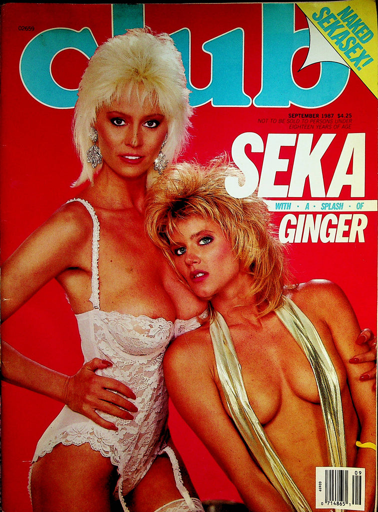 Club Magazine   Seka & Ginger Lynn   September 1987     Paul Raymond     080123lm-p