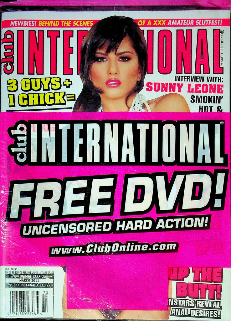 Club International Magazine Sunny Leone March 2011 #173 SEALED W/DVD 110924RP