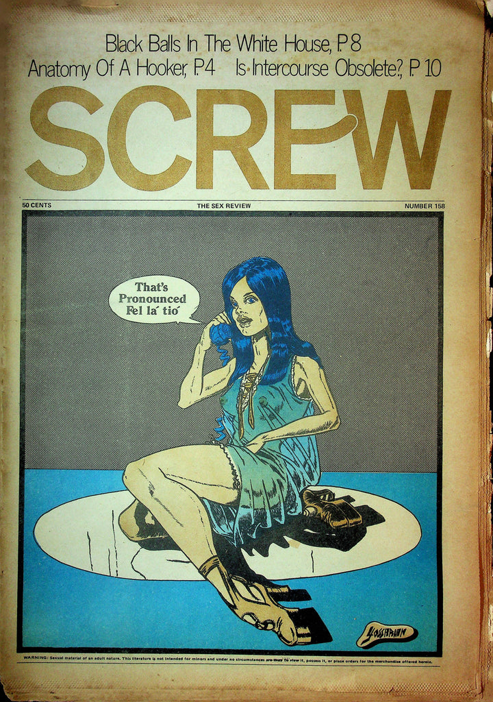 Screw Men's Newspaper Black Balls In The White House No.158 March 13 1972 061124OSRP