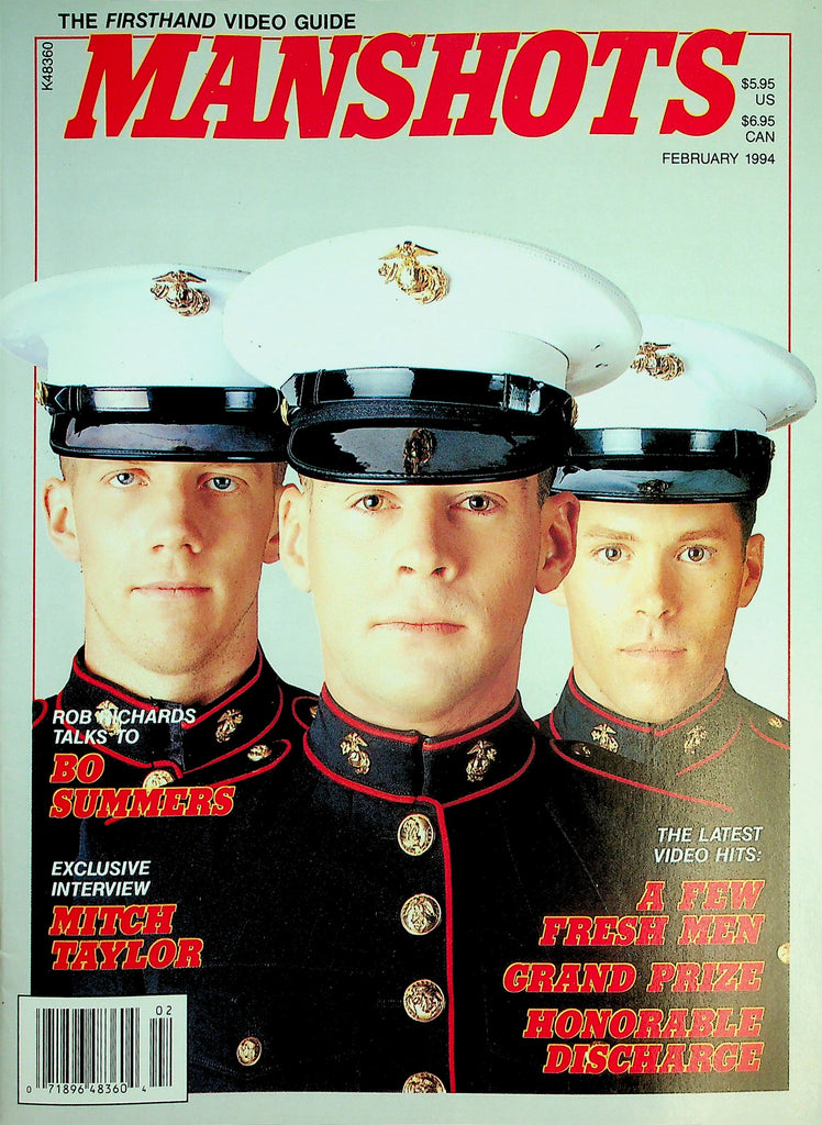 Manshots Gay Magazine  Brad Eriksen, Chuck Barron & Chris McKenzie In 'Honorable Discharge'  February 1994   041626lmp