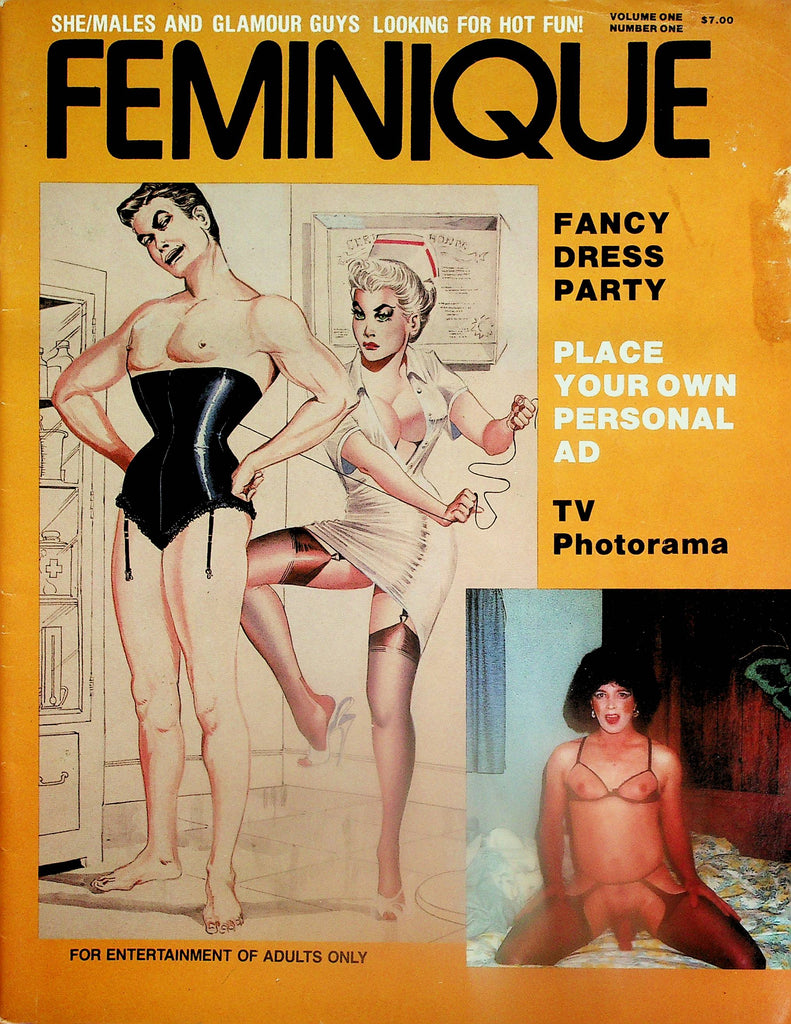 Feminique Contact Magazine  Shemales & Glamour Guys Looking For Fun  vol.1 #1  1987  090325lm-p