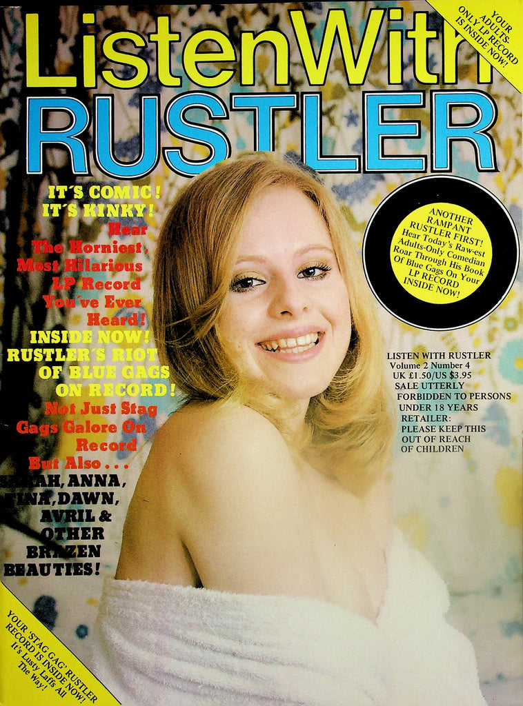Listen With Rustler Magazine  Covergirl Sarah  w/Record  vol.2 #4  1981     071425lm-p