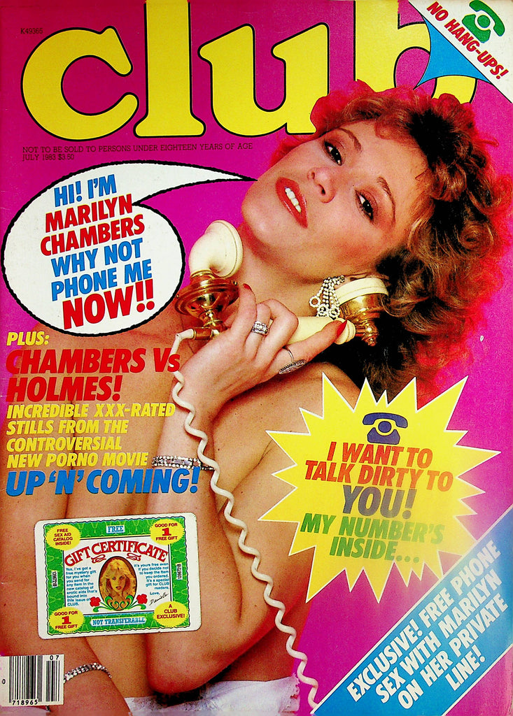 Club Magazine  Marilyn Chambers / John Holmes  July 1983   012525lm-p2