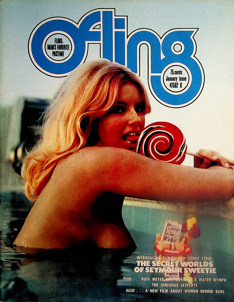 Fling Busty Magazine   Suzanne Pritchard / Russ Meyer Photographs A Water Nymph  January 1972     022824lm-p