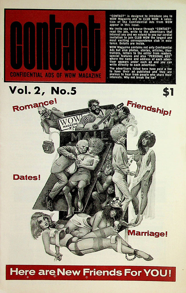 Contact Digest  Confidential Ads Of Wow Magazine  vol.2 #5  1966   121623lm-p