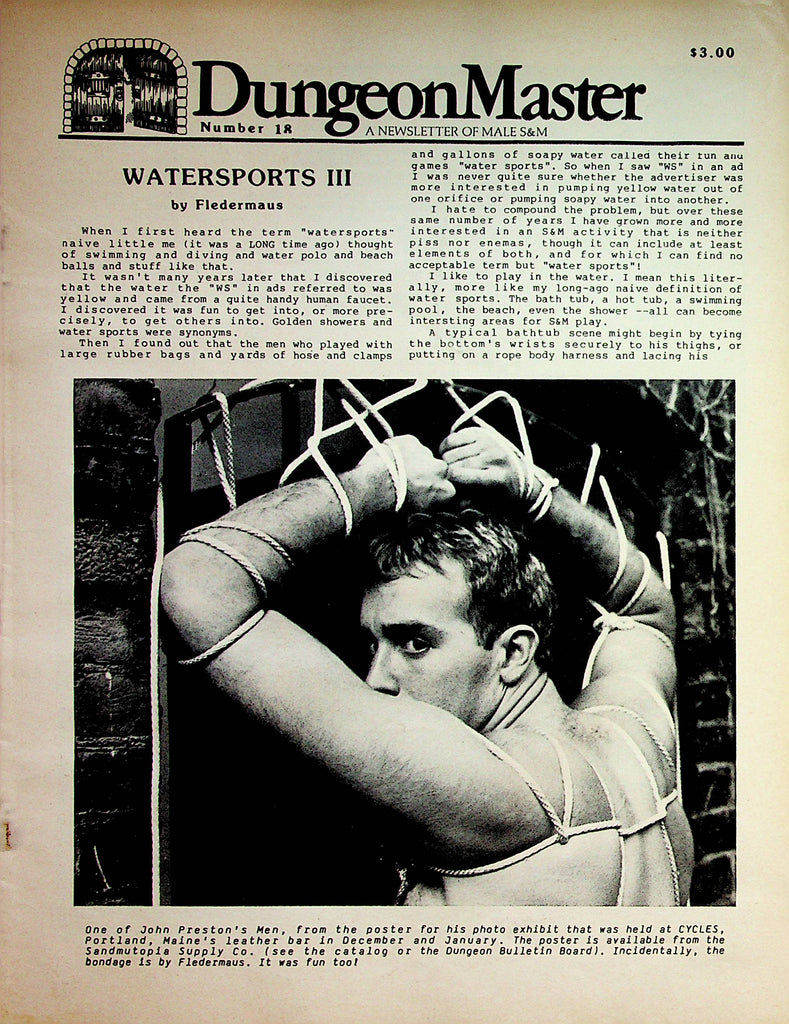 Dungeon  Master A Newsletter Of Male S&M  #18 January 1983        073023lm-p