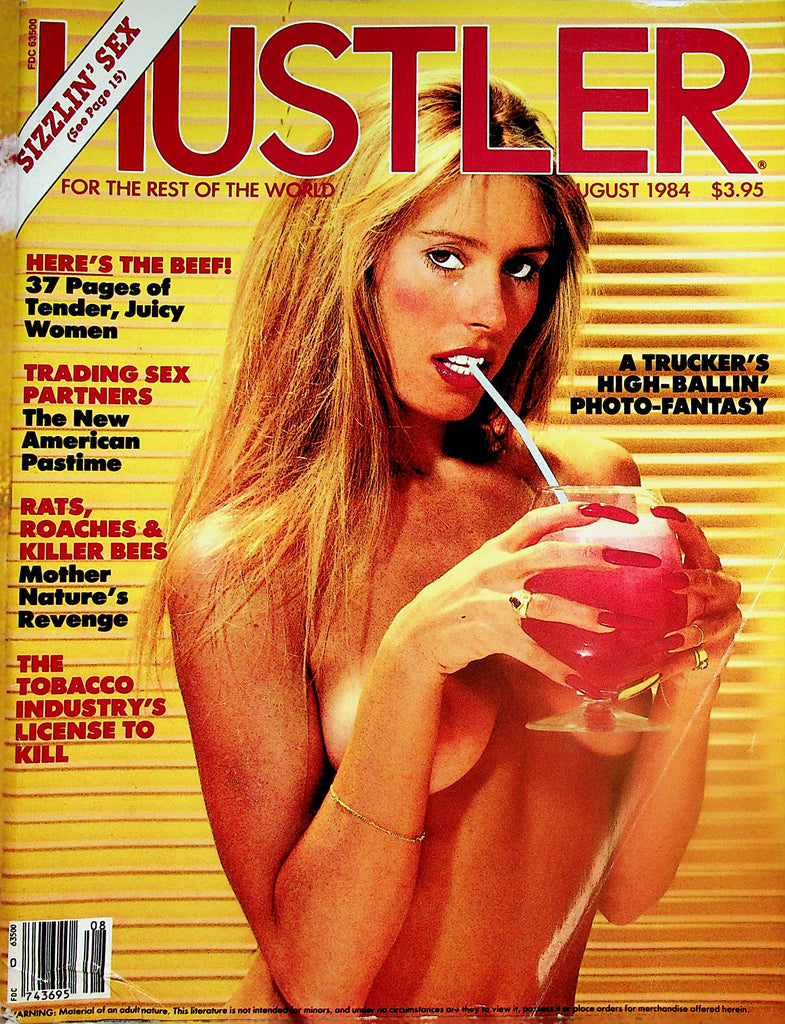 Hustler  Magazine  Covergirl Lori / Centerfold Girl Lorelei Riding Shotgun   August 1984    072924lm-p