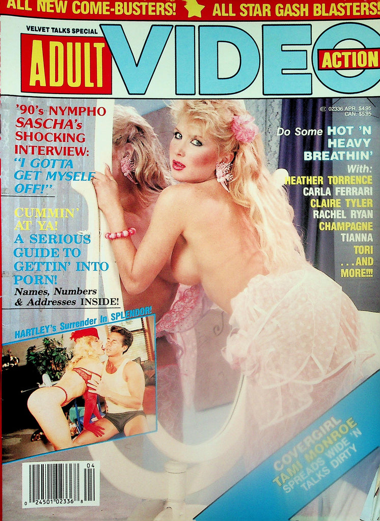 Adult Video Action Magazine  Covergirl Tami Monroe / Jeanna Fine and More!  April 1990  121925lmp
