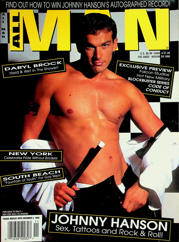 All Man Gay Magazine  Cover Guy Johnny Hanson  November 1996      050226lmp