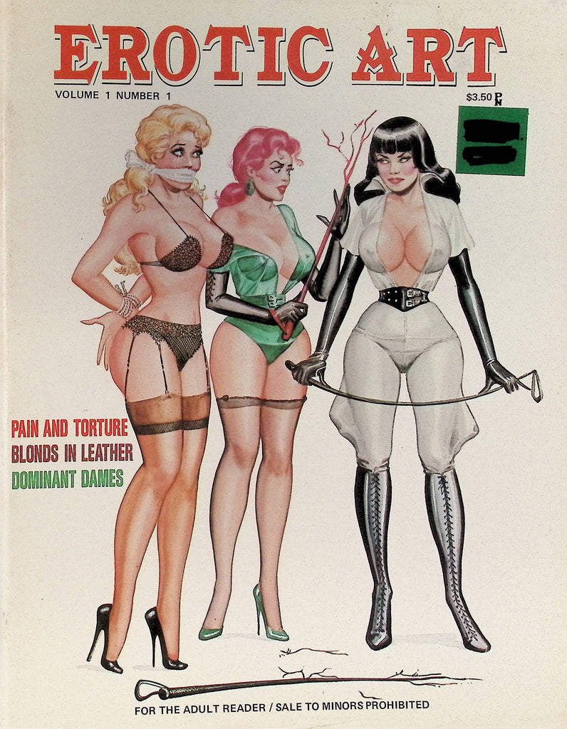 Erotic Art VOl 1 #1 Blonds in Leather Dominant Dames 1974 Illustrated BDSM Bondage Fetish Magazine 092925AMP