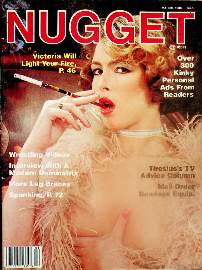 Nugget Magazine   Covergirl Victoria Will Light Your Fire  March 1988  101625lm-p