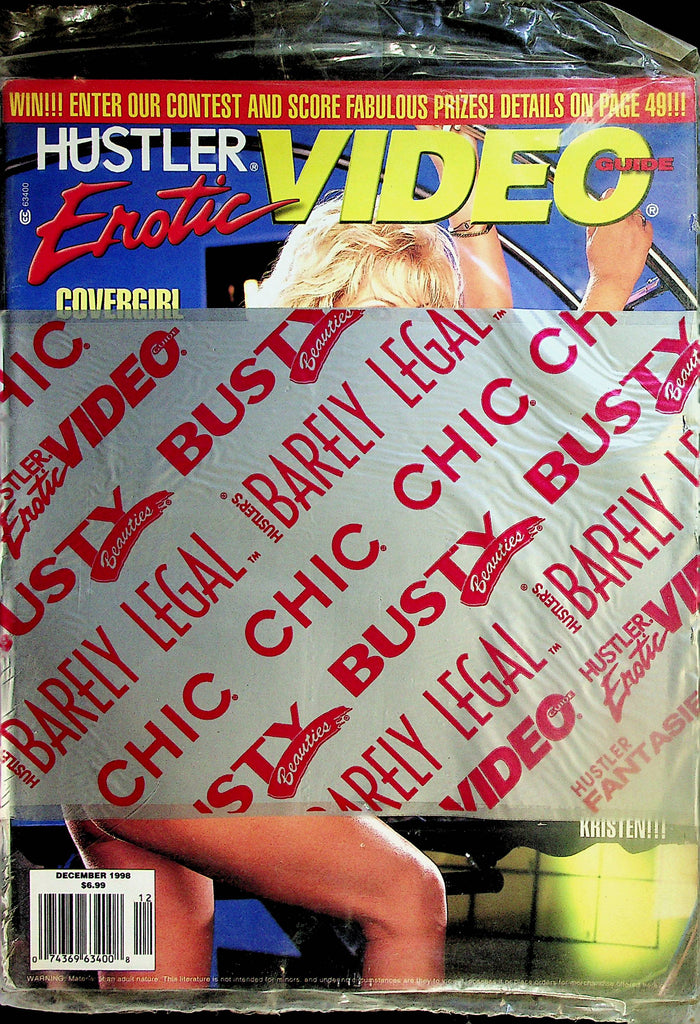 Hustler Erotic Video Guide Magazine  Covergirl Christina Angel  December 1998    011824lmp