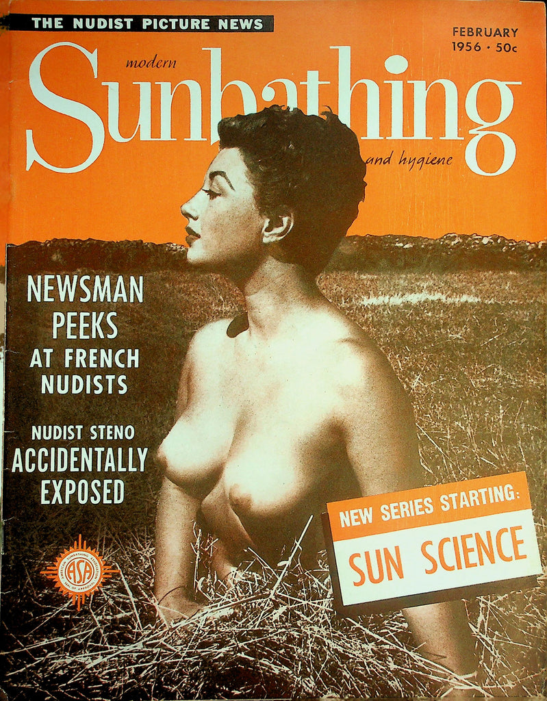 Modern Sunbathing and Hygiene Magazine  Newsman Peeks At French Nudists  February 1956    072426lmp-GSC